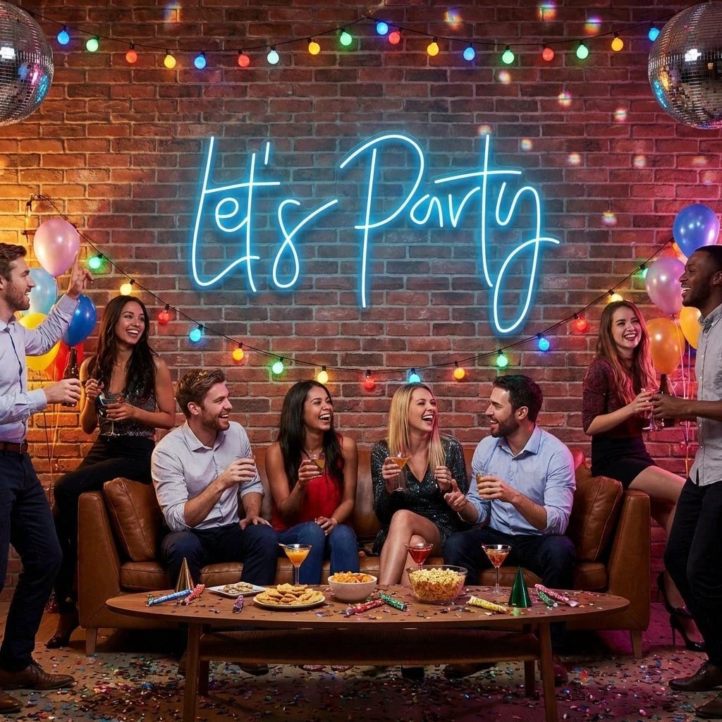 Let's Party Led Neon Sign Light