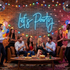 Let's Party Led Neon Sign Light