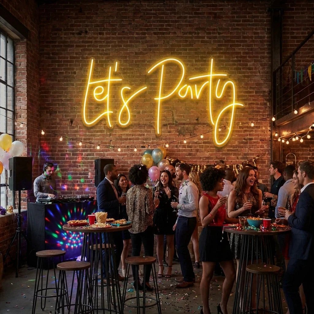 Let's Party Led Neon Sign Light