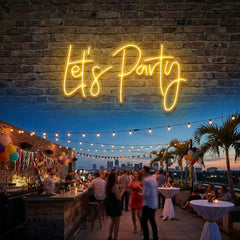 Let's Party Led Neon Sign Light