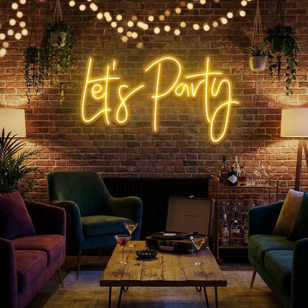 Let's Party Led Neon Sign Light