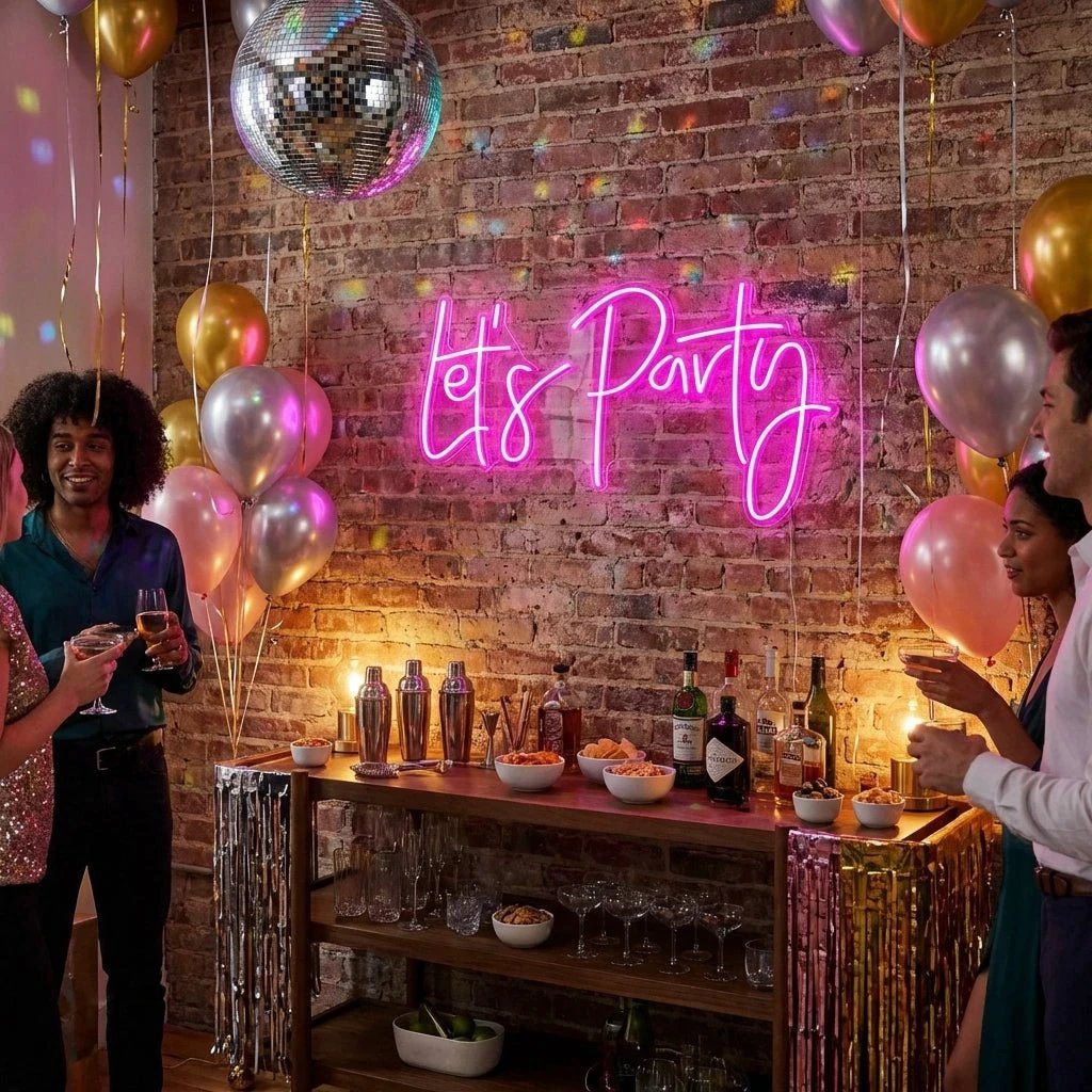 Let's Party Led Neon Sign Light
