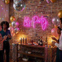 Let's Party Led Neon Sign Light