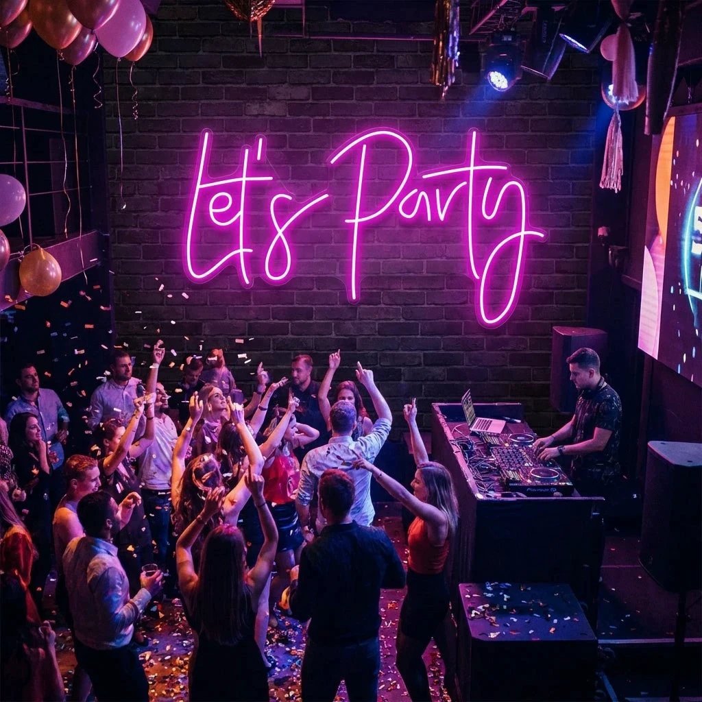 Let's Party Led Neon Sign Light