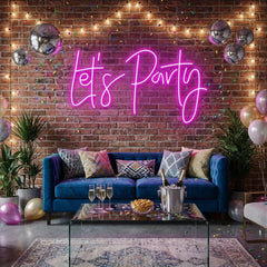 Let's Party Led Neon Sign Light