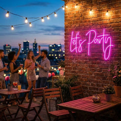 Let's Party Led Neon Sign Light