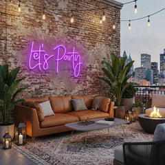 Let's Party Led Neon Sign Light