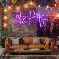 Let's Party Led Neon Sign Light