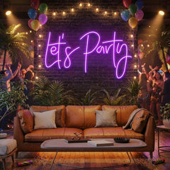 Let's Party Led Neon Sign Light