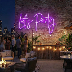 Let's Party Led Neon Sign Light
