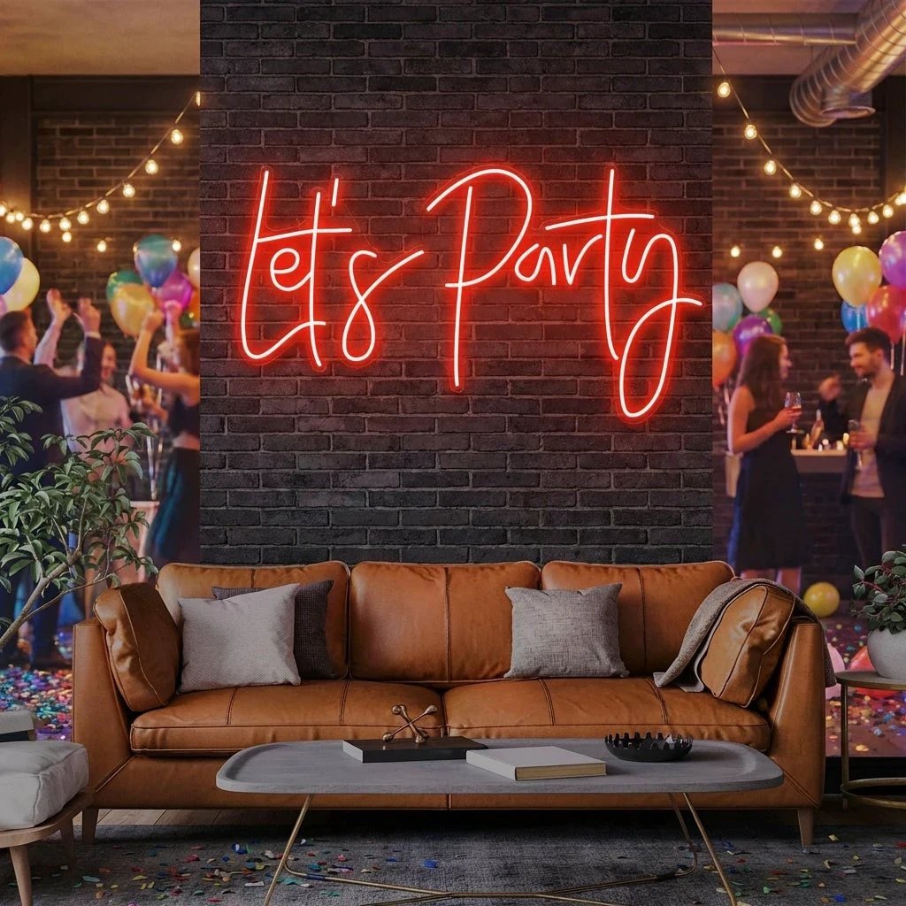 Let's Party Led Neon Sign Light