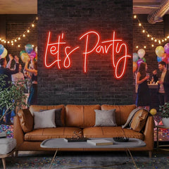 Let's Party Led Neon Sign Light