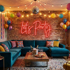 Let's Party Led Neon Sign Light