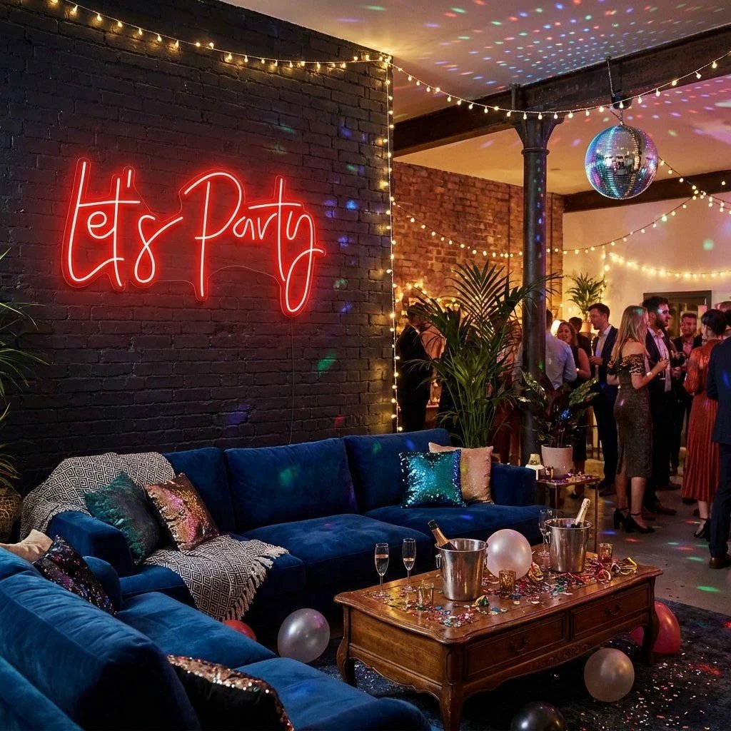 Let's Party Led Neon Sign Light
