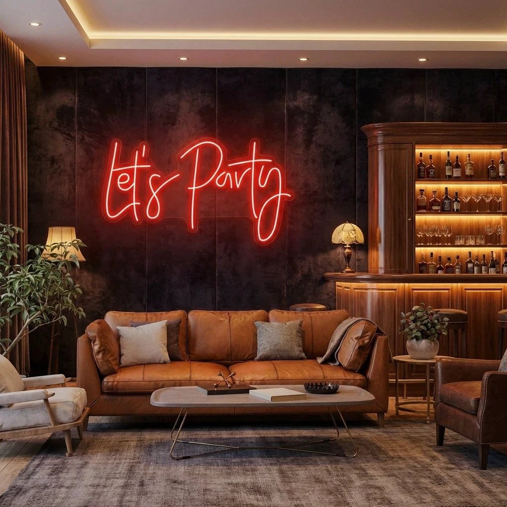 Let's Party Led Neon Sign Light