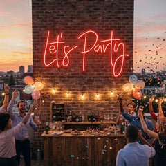 Let's Party Led Neon Sign Light
