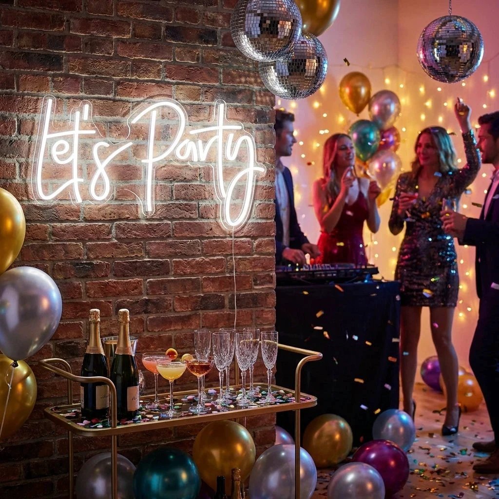 Let's Party Led Neon Sign Light