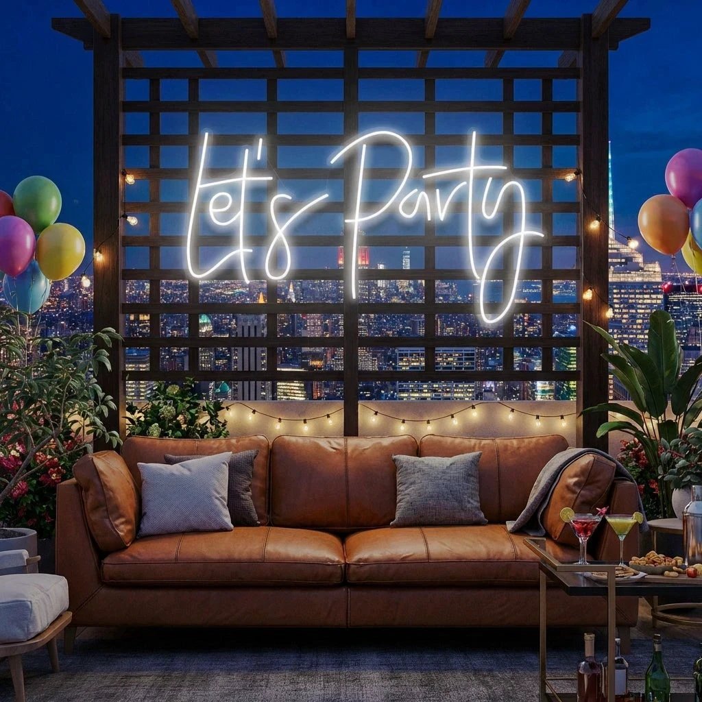 Let's Party Led Neon Sign Light