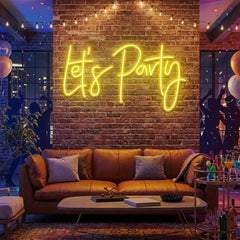 Let's Party Led Neon Sign Light