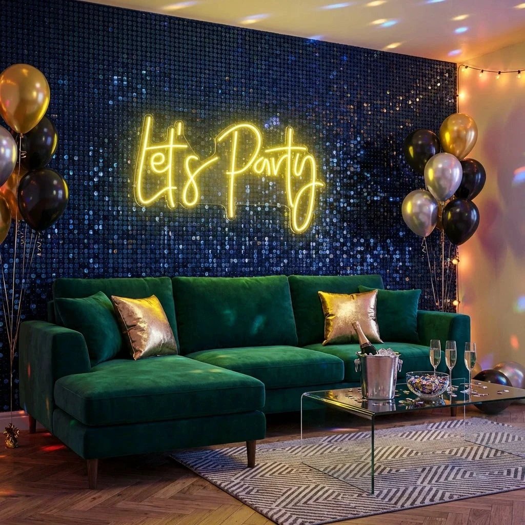 Let's Party Led Neon Sign Light