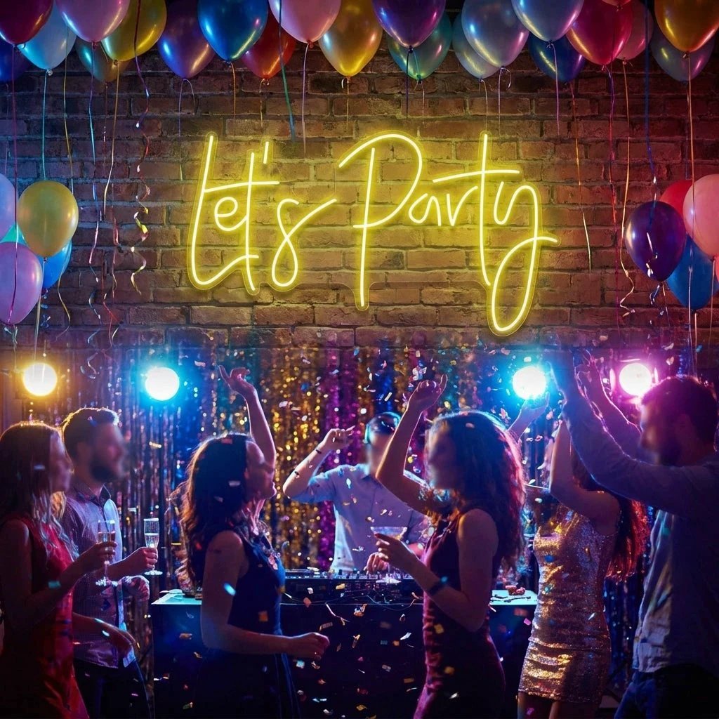Let's Party Led Neon Sign Light