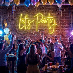 Let's Party Led Neon Sign Light