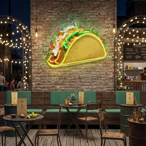 Let’s Taco’Bout It LED Neon Sign Light Pop Art