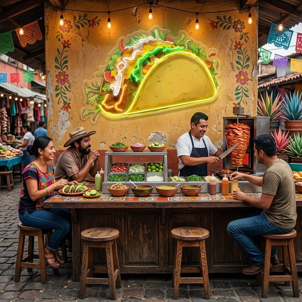 Let’s Taco’Bout It LED Neon Sign Light Pop Art