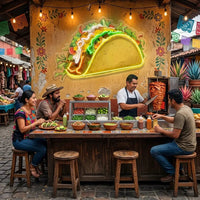 Let’s Taco’Bout It LED Neon Sign Light Pop Art