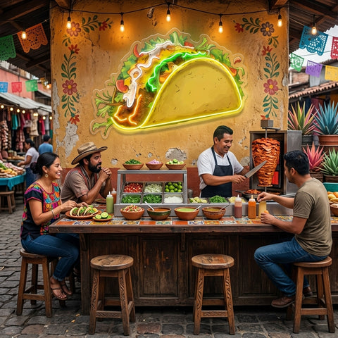 Let’s Taco’Bout It LED Neon Sign Light Pop Art