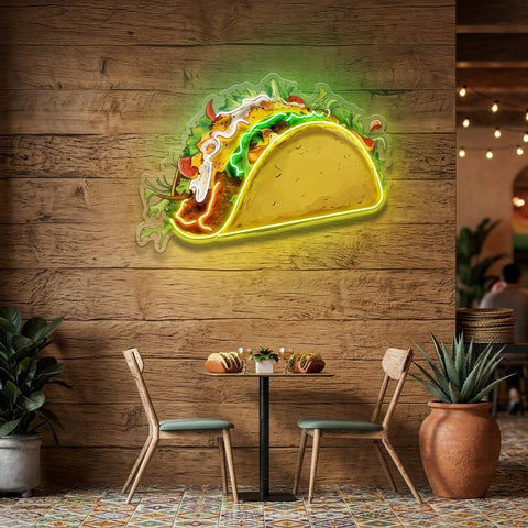 Let’s Taco’Bout It LED Neon Sign Light Pop Art
