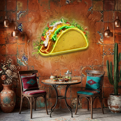 Let’s Taco’Bout It LED Neon Sign Light Pop Art