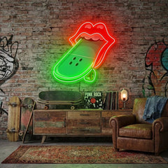 Lip Skateboard Artwork Led Neon Sign Light