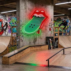 Lip Skateboard Artwork Led Neon Sign Light