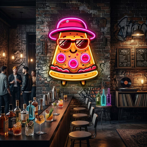 Little Cool Pizza LED Neon Sign Light Pop Art