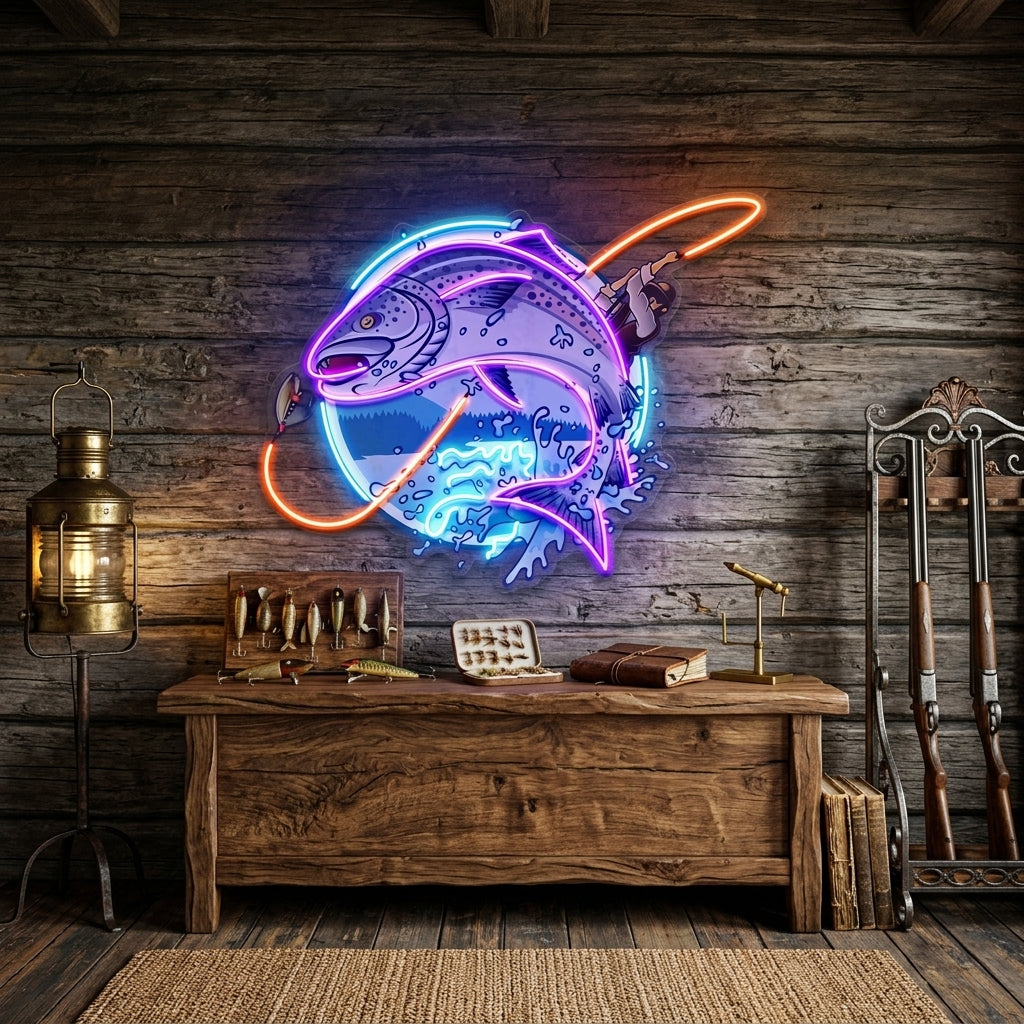 Little Fisherman LED Neon Sign Light Pop Art