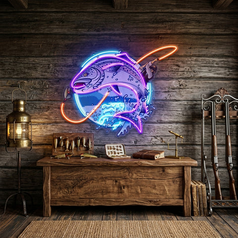 Little Fisherman LED Neon Sign Light Pop Art