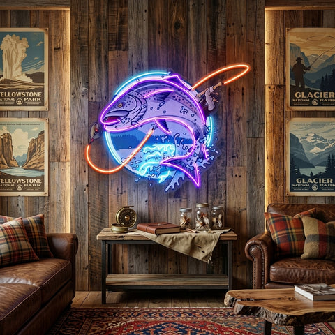 Little Fisherman LED Neon Sign Light Pop Art