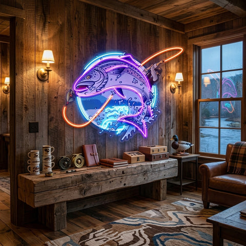 Little Fisherman LED Neon Sign Light Pop Art