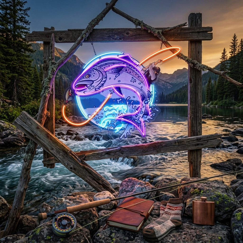 Little Fisherman LED Neon Sign Light Pop Art