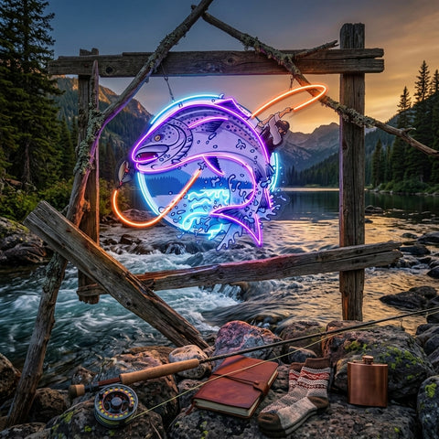 Little Fisherman LED Neon Sign Light Pop Art
