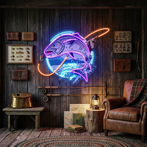 Little Fisherman LED Neon Sign Light Pop Art
