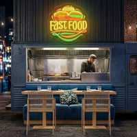 Logo For Fast Food Artwork Led Neon Sign Light