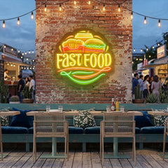 Logo For Fast Food Artwork Led Neon Sign Light