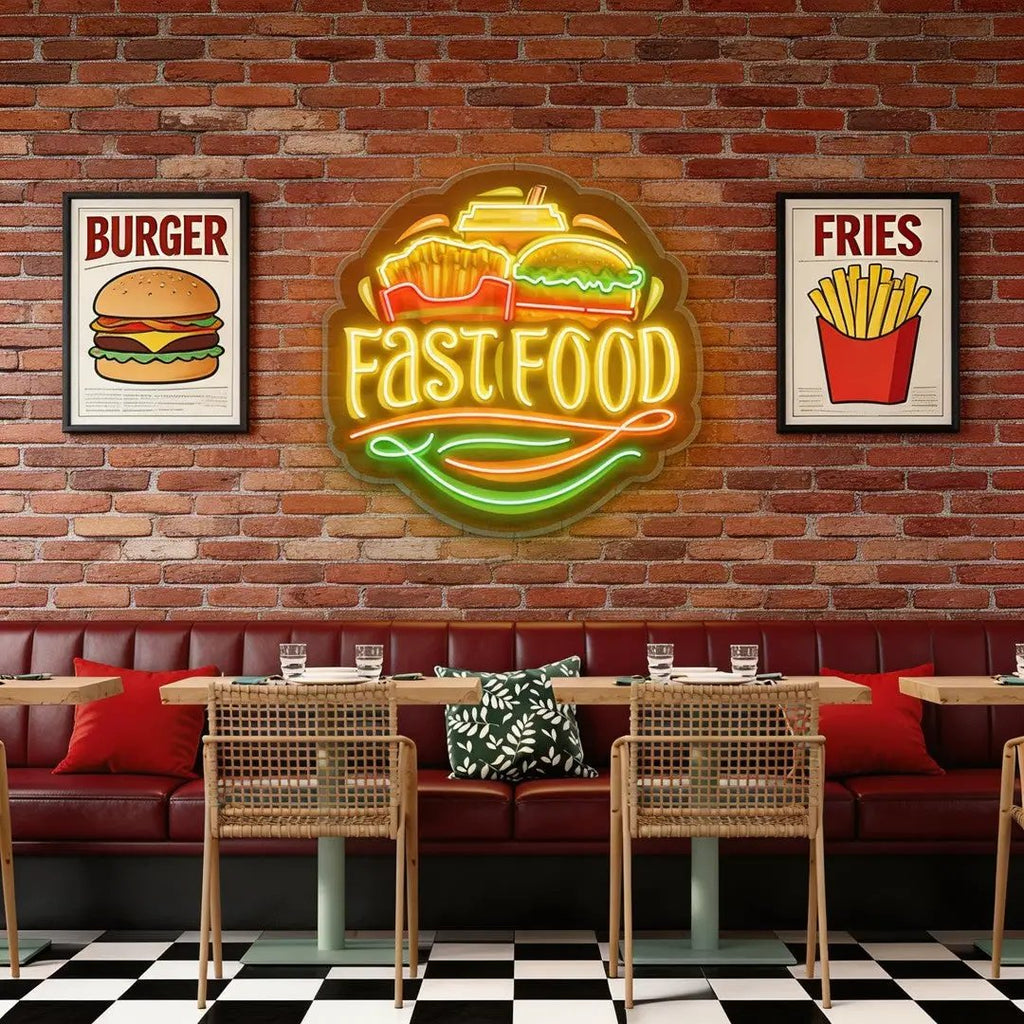 Logo For Fast Food Artwork Led Neon Sign Light