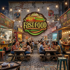 Logo For Fast Food Artwork Led Neon Sign Light