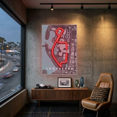 Long Beach F1 Circuit LED Neon Sign Light Pop Art