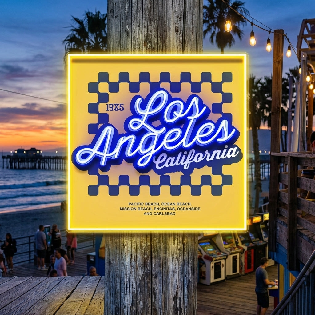 LosAngeles LED Neon Sign Light Pop Art
