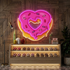Love Doughnut Cream LED Neon Sign Light Pop Art