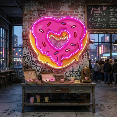 Love Doughnut Cream LED Neon Sign Light Pop Art